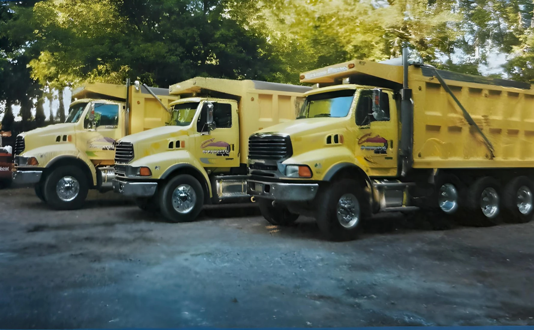 Custom Paving trucks